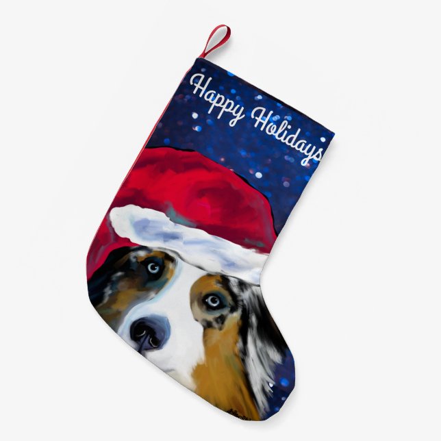 Petite Chaussette De Noël Berger australien (Devant (Accrochage))