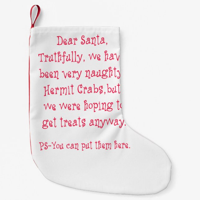 Petite Chaussette De Noël Bernard l'ermite vilains (Devant)