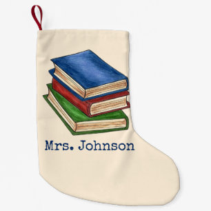 Petite Chaussette De Noël Bibliothèque Livres Professeur Bibliothécaire Écol