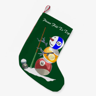 Petite Chaussette De Noël Billard Ball Snowman Noël