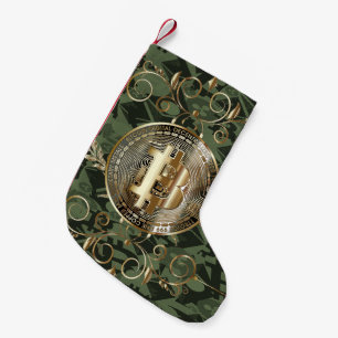 Petite Chaussette De Noël Bitcoin Gold Coin