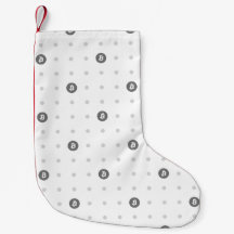 Bitcoin Polka Dots Christmas Stocking (Small)