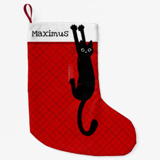 Petite Chaussette De Noël Black Cat Holding On Funny Christmas Stocking