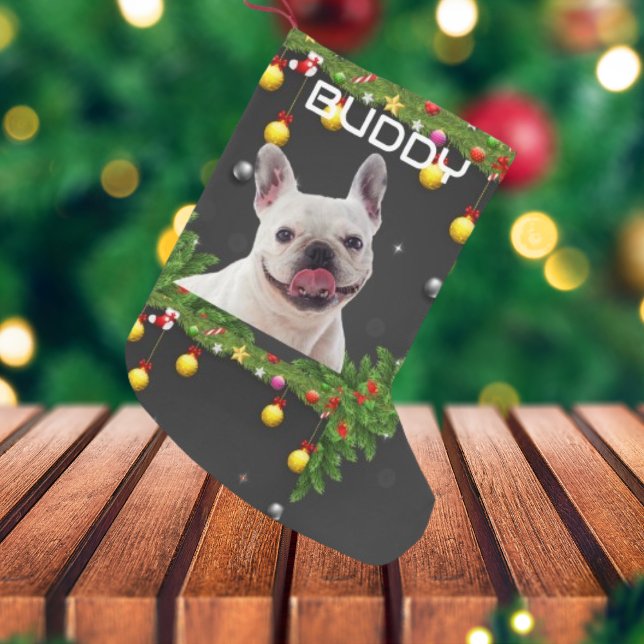 Petite Chaussette De Noël Black Green Noël Arbres Chien Animal de Compagnie  (Créateur téléchargé)
