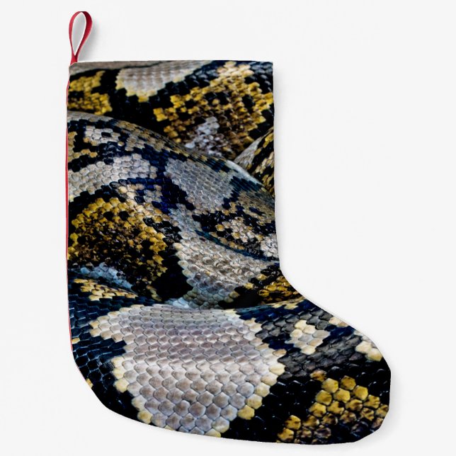 Petite Chaussette De Noël Black, yellow, and gray python (Devant)