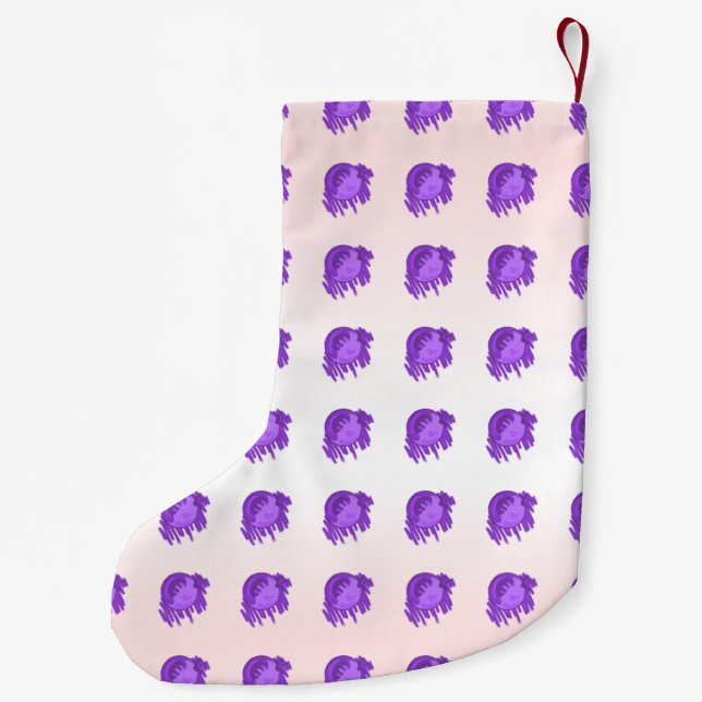 Petite Chaussette De Noël Bleurres et crème ITD (Dos)