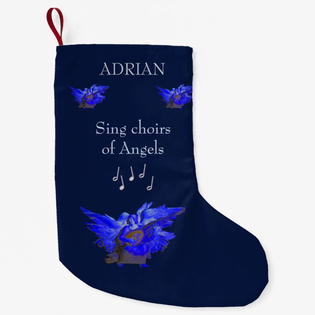 Petite Chaussette De Noël Blue Angel Christmas Stocking For Sale Ajouter un  (Devant)