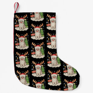 Petite Chaussette De Noël Bois de Renne de Chat Sapin de Noël Xmas Vacances