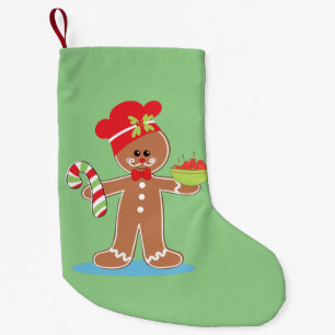 Petite Chaussette De Noël Bonhomme en pain d'épice avec du charme