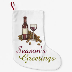 Petite Chaussette De Noël Bonnes Fêtes Vin Vin Vin Vin Vin
