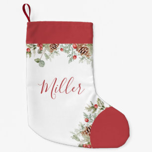 Petite Chaussette De Noël Botaniques de Noël Rustique