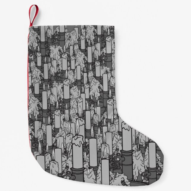 Petite Chaussette De Noël Bougies (Devant)