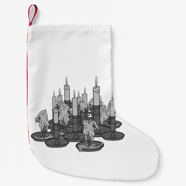 Petite Chaussette De Noël Bougies (Devant)