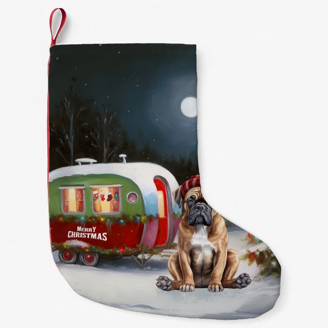 Petite Chaussette De Noël Boxe d'hiver Caravan Christmas Adventure (Devant)