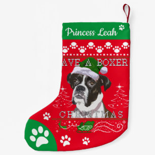 Petite Chaussette De Noël Boxer Christmas Stockings - Boxer Dog