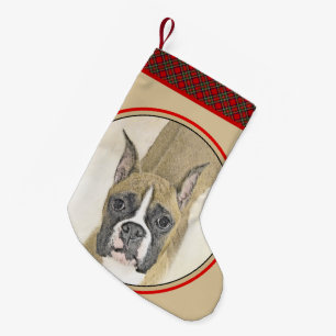 Petite Chaussette De Noël Boxer Peinture - Cute Original Chien Art
