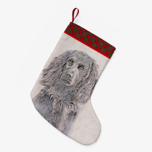 Petite Chaussette De Noël Boykin Spaniel Paining - Cute Original Dog Art