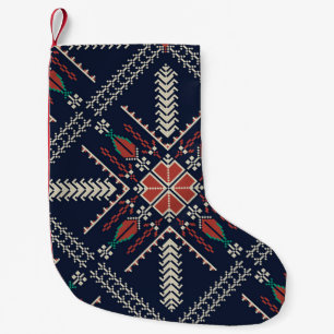 Petite Chaussette De Noël Broderie palestinienne : Conception Motif traditio
