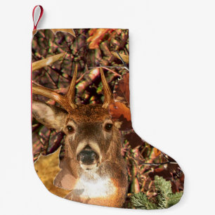 Petite Chaussette De Noël Buck in Camouflage White Tail Deer