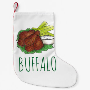 Petite Chaussette De Noël Buffalo New York Hot BBQ Poulet Ailes