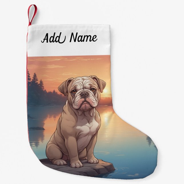 Petite Chaussette De Noël Bulldog (Devant)