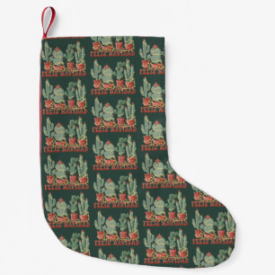 Petite Chaussette De Noël Cactus amateur de Noël Cowboy Plante Joyeux Noël 