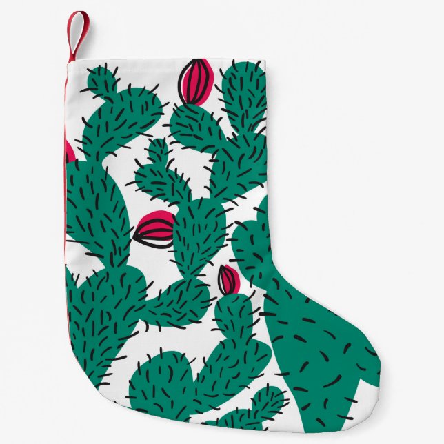 Petite Chaussette De Noël Cactus plant seamless pattern. Abstract hipster de (Devant)