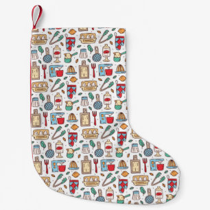 Petite Chaussette De Noël Cadeau Chef   Bonne nourriture à base d'ingrédient