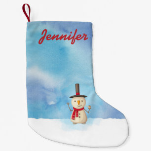 Petite Chaussette De Noël Cadeau de Noël personnalisé Snowman