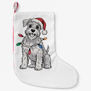 Petite Chaussette De Noël Cadeau de Noël pour amateur de Miniature Schnauzer