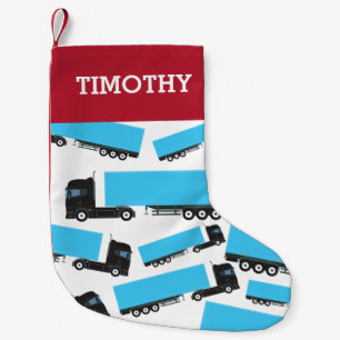 Petite Chaussette De Noël Camions de transport de semi-remorques sur mesure