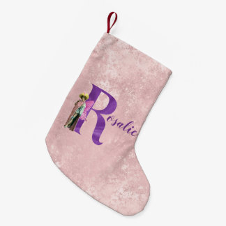 Petite Chaussette De Noël Campy Purple Shimmer Fairy Letter R Personalized
