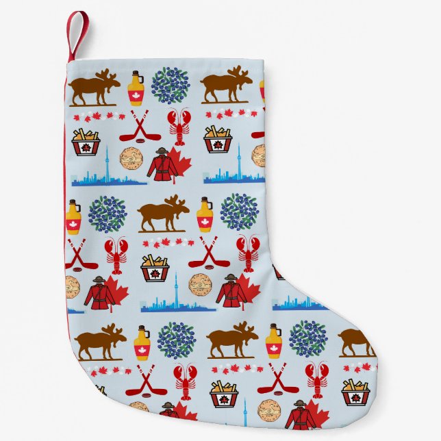 Petite Chaussette De Noël Canada Amusant (Devant)