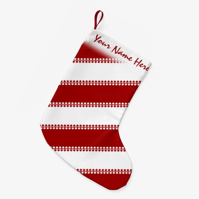 Petite Chaussette De Noël Canada Stocker Canada Maple Leaf Noël Sock (Devant (Accrochage))