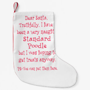 Petite Chaussette De Noël Caniche standard vilain