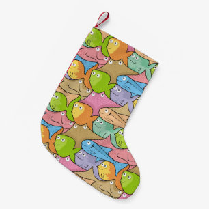 Petite Chaussette De Noël Caricature sur les poissons