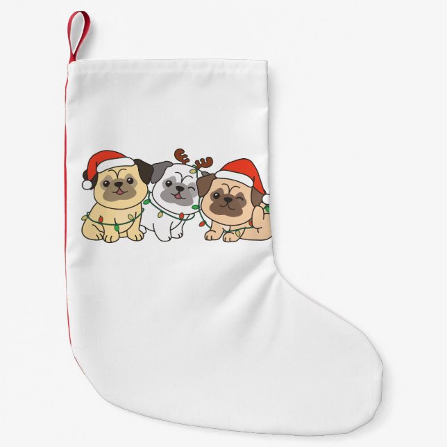 Petite Chaussette De Noël Carlin Noël Animaux Chiens De Vacances (Devant)