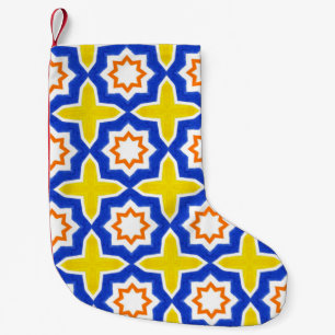 Petite Chaussette De Noël Carrelage portugais d'époque. Azulejos bleu et jau
