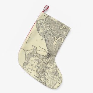 Petite Chaussette De Noël Carte vintage de Seattle (1914)