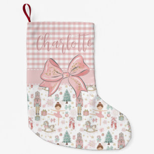 Petite Chaussette De Noël Casse-noisette Whimsical Pastel Rose Ballet de Noë