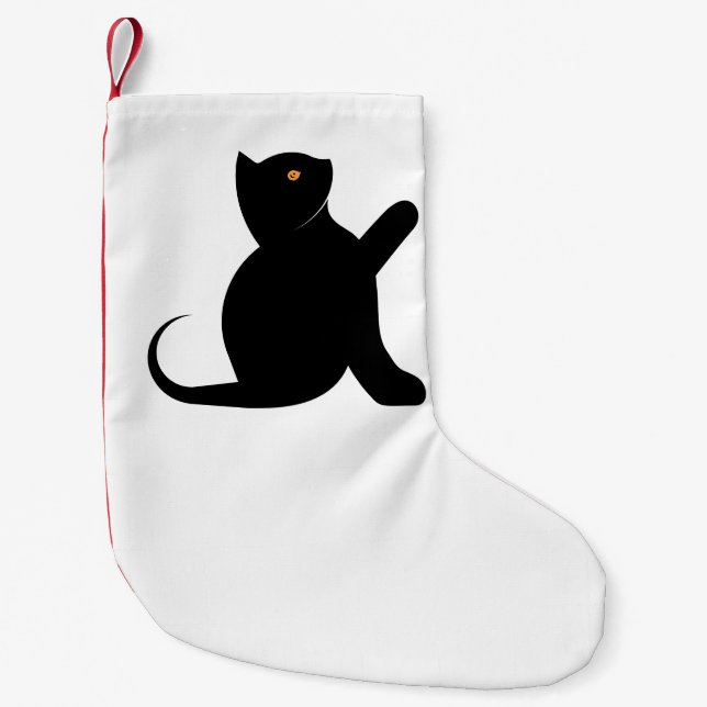Petite Chaussette De Noël Cat dit bonjour (Devant)