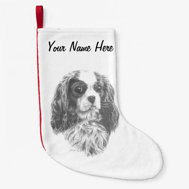 Petite Chaussette De Noël Cavalier King Charles Spaniel (Devant)