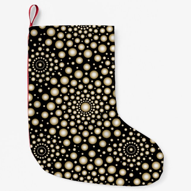 Petite Chaussette De Noël Cercles Mandala (Devant)