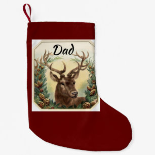 Petite Chaussette De Noël Cerf Vintage