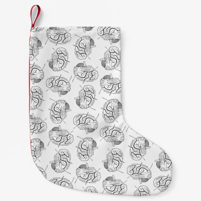 Petite Chaussette De Noël Cerveaux antiques orientés (Devant)