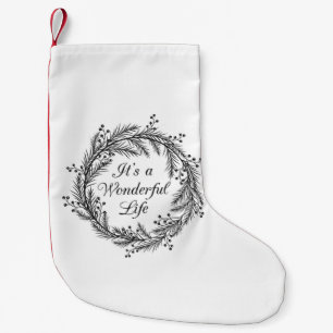 Petite Chaussette De Noël C'est une vie merveilleuse - bas de Noël