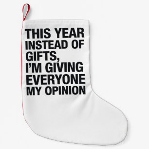 Petite Chaussette De Noël Cette année au lieu d'un cadeau je donne à tout le