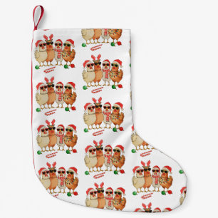 Petite Chaussette De Noël Chapeau de Noël de Santa pour poulet de ferme fami