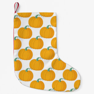 Petite Chaussette De Noël Charme citrouille : Motif Vintage à main.