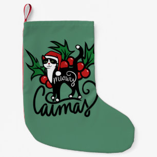 Petite Chaussette De Noël Chat de Noël Tuxedo